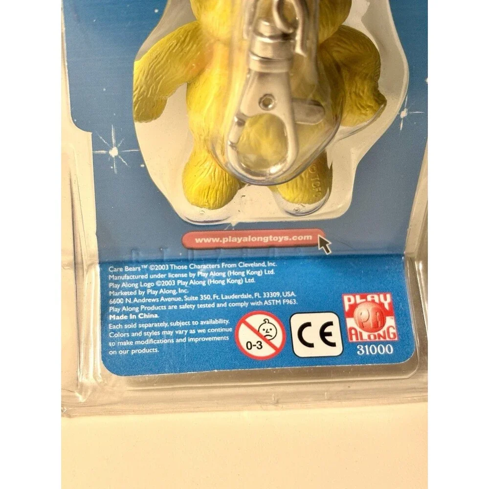 Care Bears Birthday Bear Clip On 2003 NOS RARE Keychain Bag Charm Y2K Collector